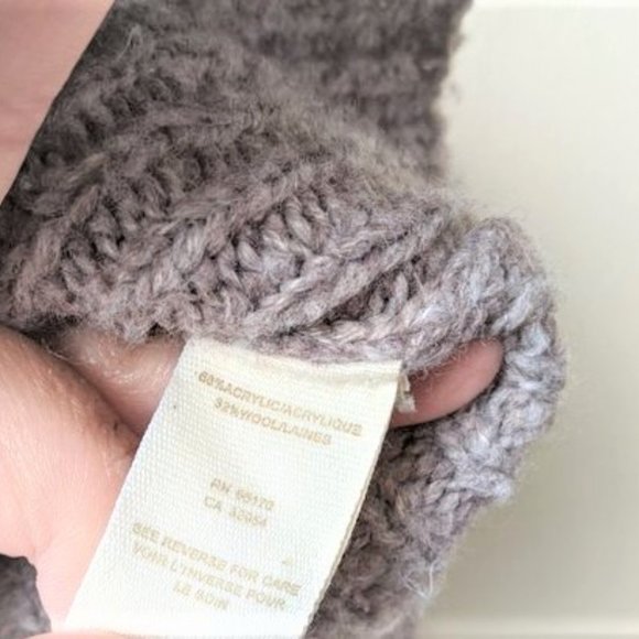 FREE PEOPLE -V- neck Brown-Tan Ribbed Long Sleeve - Picture 7 of 8